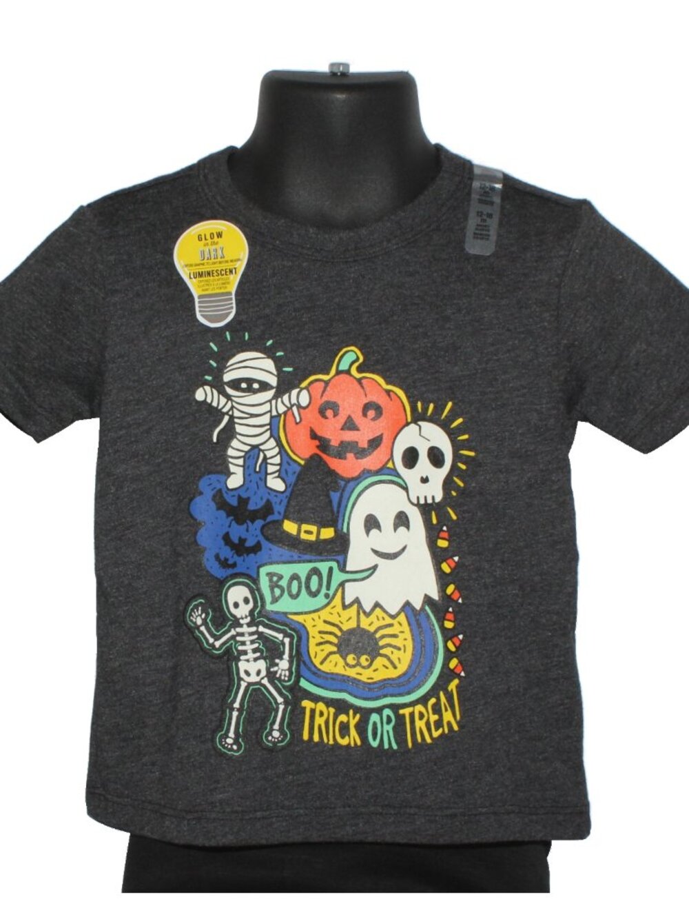 The Children's Place Toddler Boys' Glow-in-the-Dark Halloween Doodles SS Shirt